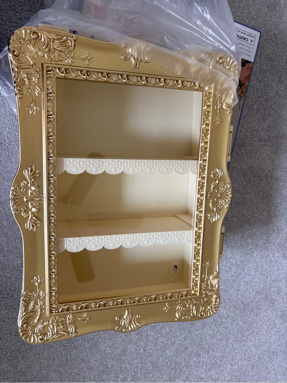 Five Below Viral Gold Gilded Wall Display Shelf - Picture 2 of 2